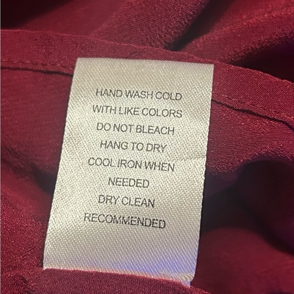 Daniel Rainn 100% Silk Raspberry Cap Sleeved V-necked Blouse - Picture 6 of 7